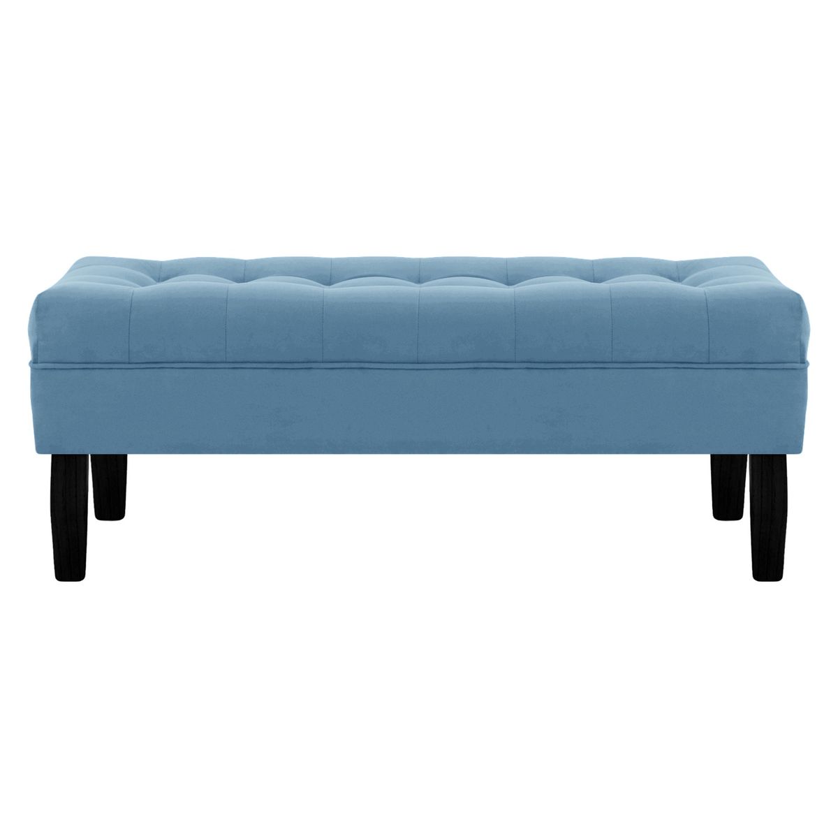 BODEVIR - Banqueta Wood 2C Felpa 00 Azul Petroleo
