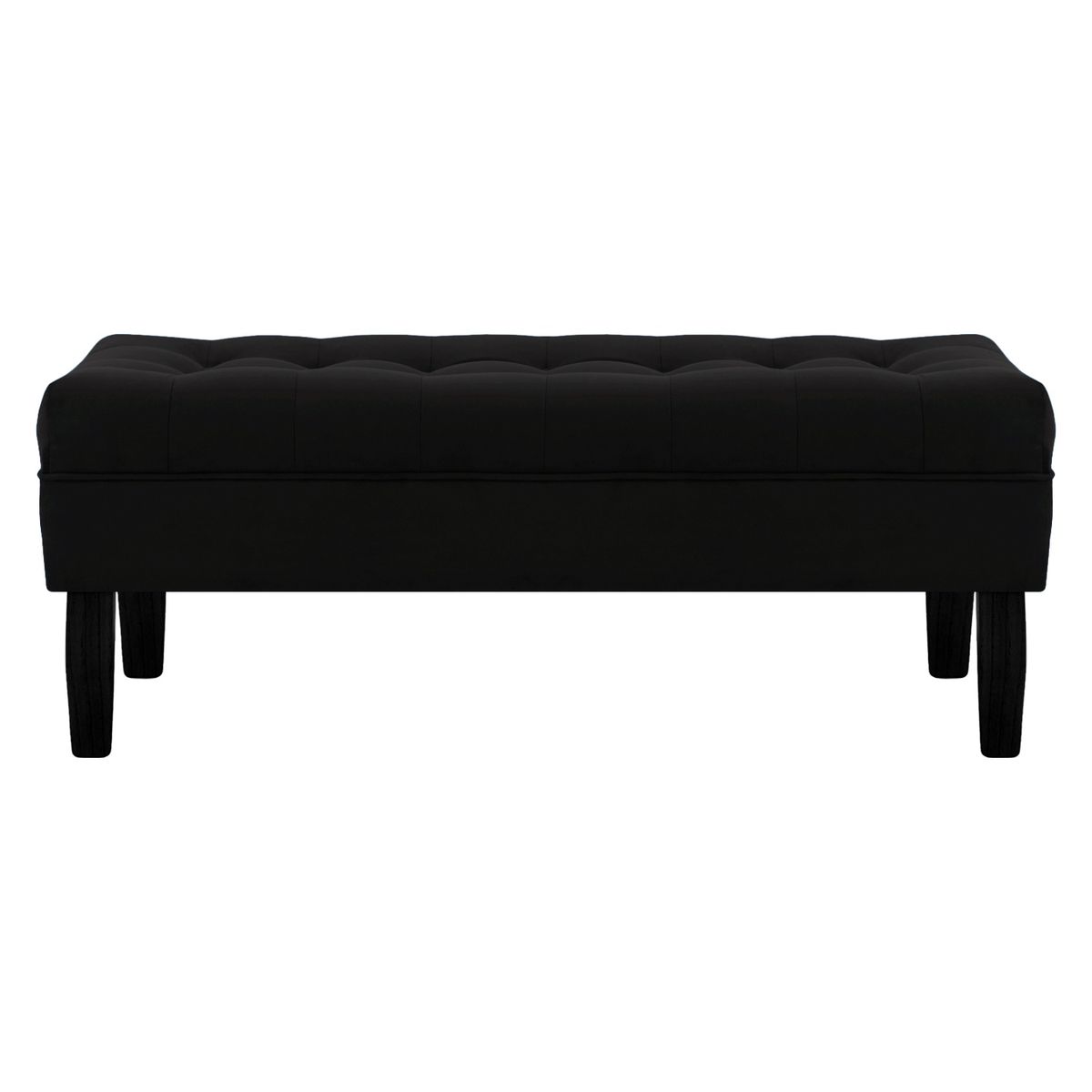 BODEVIR - Banqueta Wood 2C Felpa 00 Negro