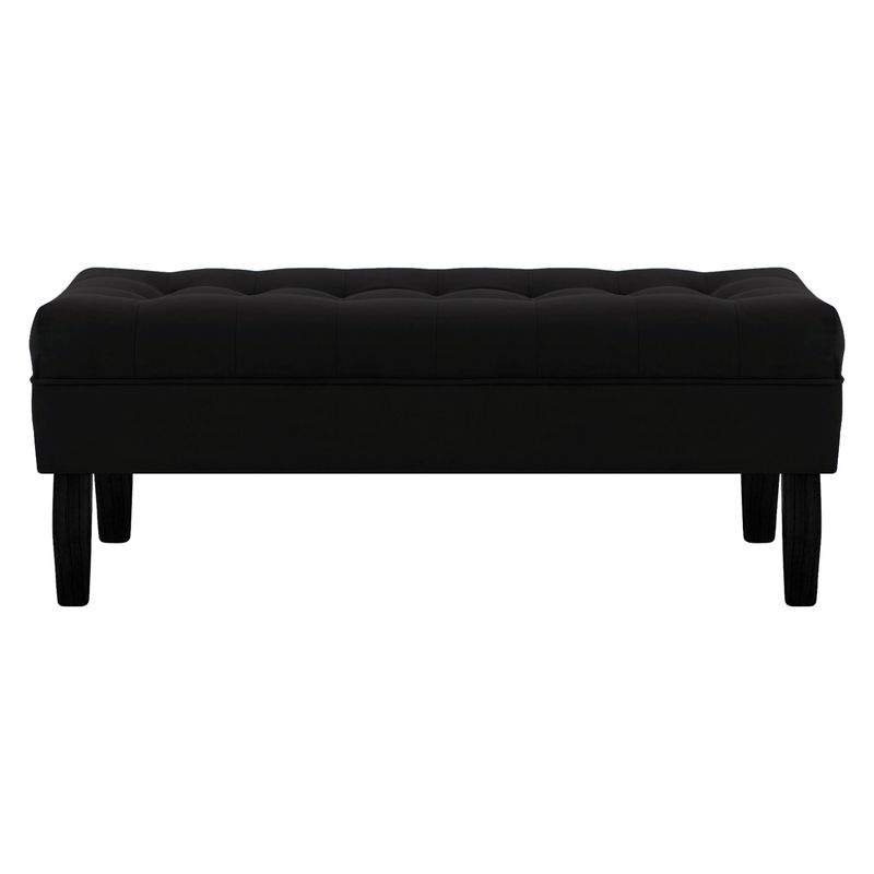 BODEVIR - Banqueta Wood 2C Felpa 00 Negro