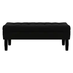 BODEVIR - Banqueta Wood 2C Felpa 00 Negro