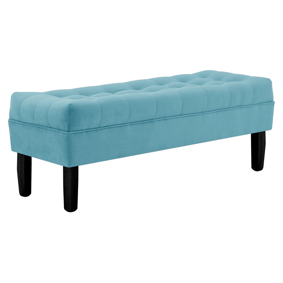 BODEVIR - Banqueta Wood 2C Felpa 00 Turquesa