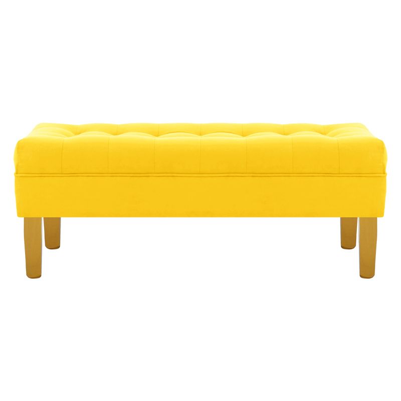 BODEVIR - Banqueta Wood 2C Felpa 01 Amarillo