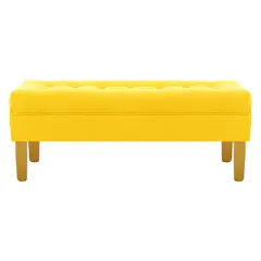 BODEVIR - Banqueta Wood 2C Felpa 01 Amarillo