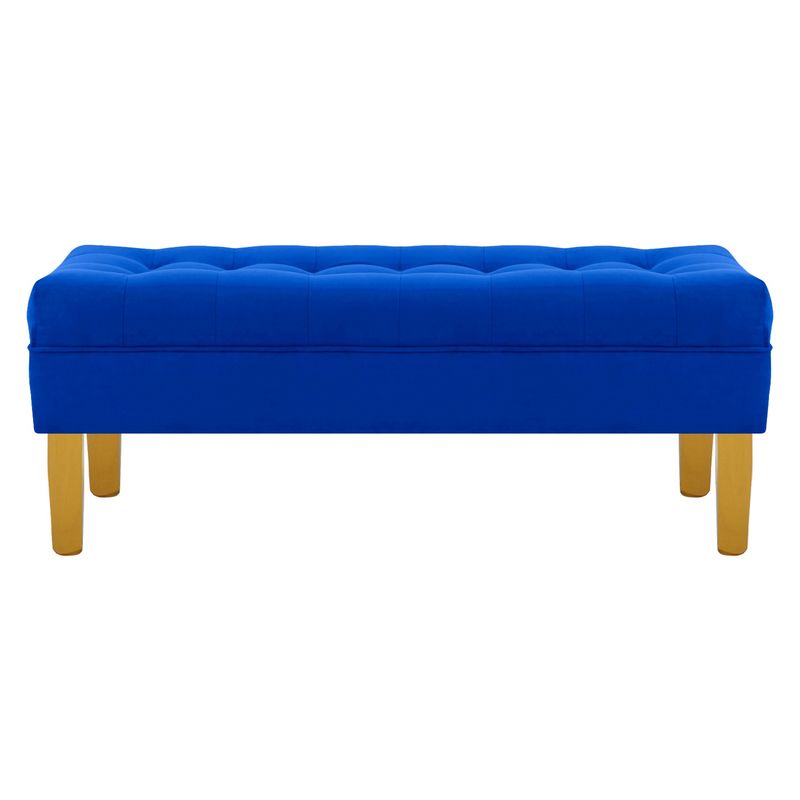 BODEVIR - Banqueta Wood 2C Felpa 01 Azul Rey