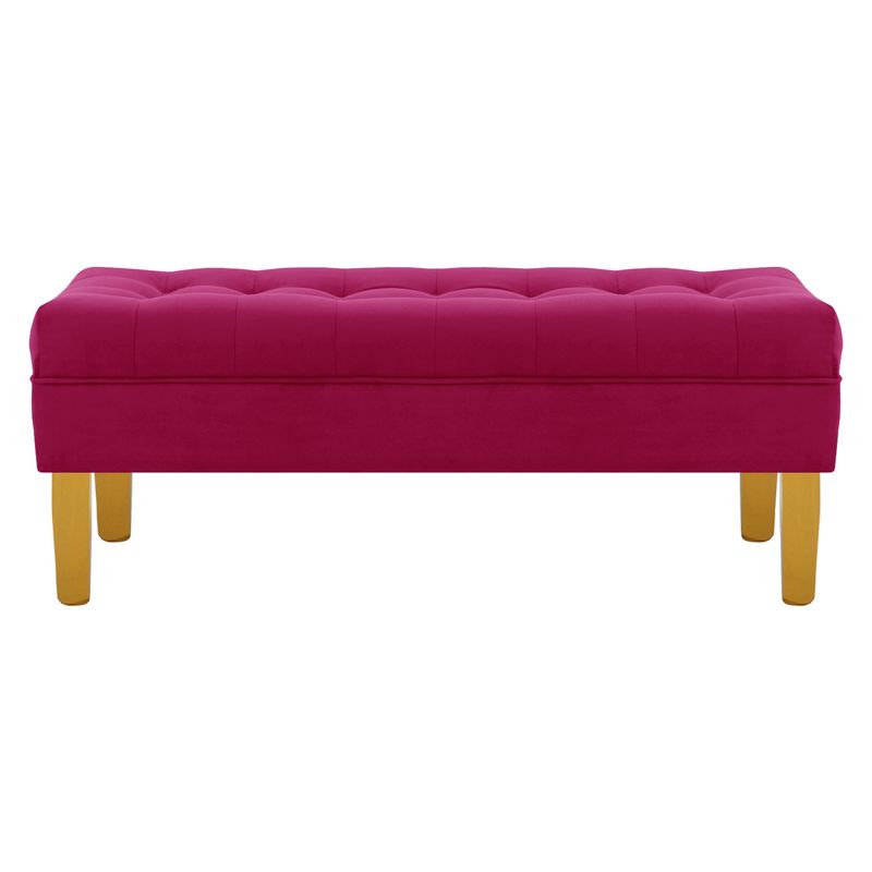 BODEVIR - Banqueta Wood 2C Felpa 01 Burdeo