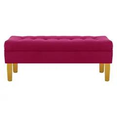 BODEVIR - Banqueta Wood 2C Felpa 01 Burdeo