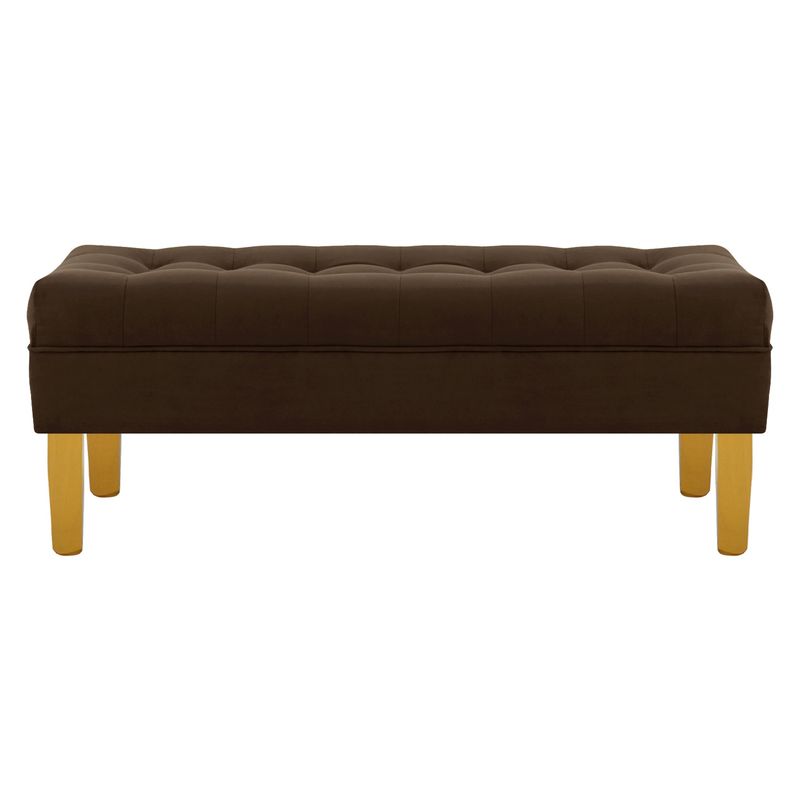 BODEVIR - Banqueta Wood 2C Felpa 01 Chocolate