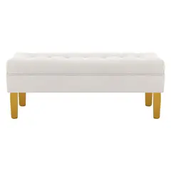 BODEVIR - Banqueta Wood 2C Felpa 01 Crudo