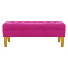 BODEVIR - Banqueta Wood 2C Felpa 01 Fucsia