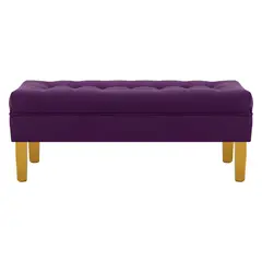 BODEVIR - Banqueta Wood 2C Felpa 01 Morado