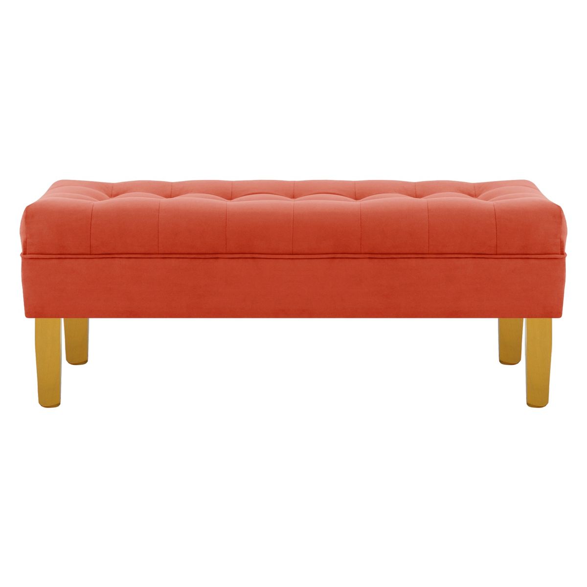 BODEVIR - Banqueta Wood 2C Felpa 01 Naranja