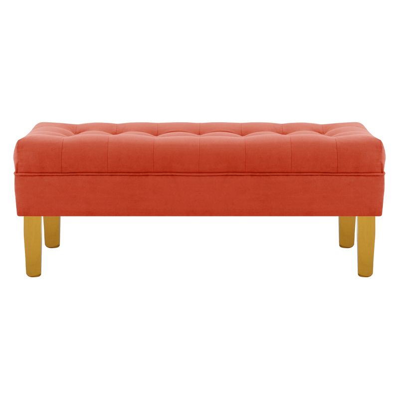 BODEVIR - Banqueta Wood 2C Felpa 01 Naranja