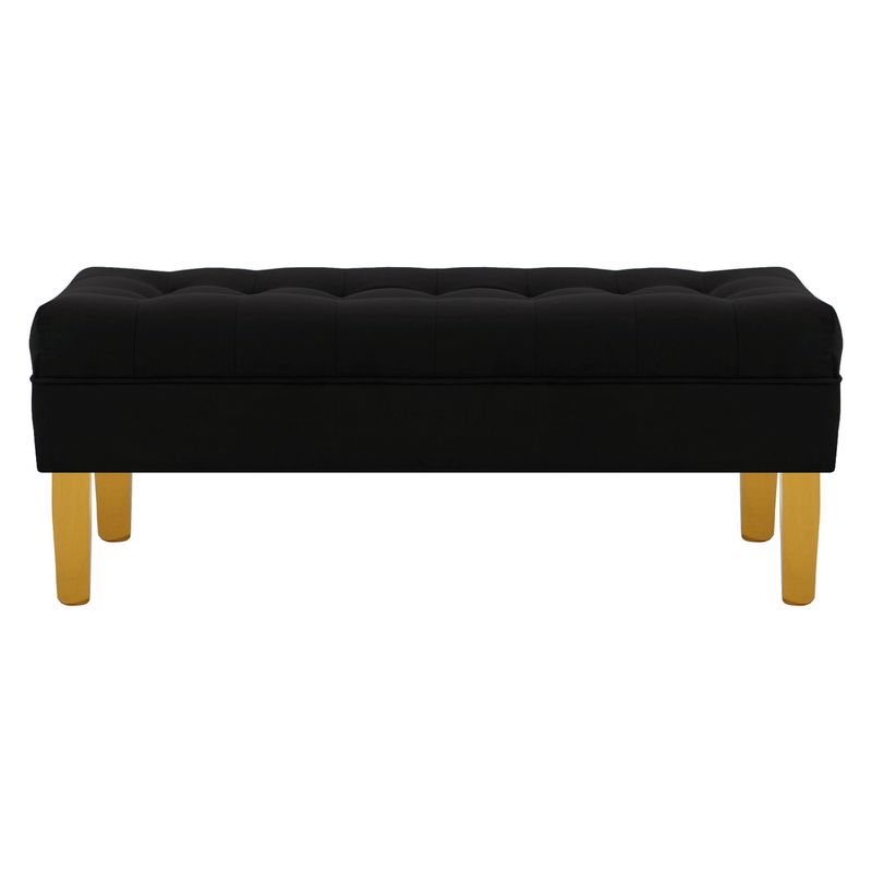 BODEVIR - Banqueta Wood 2C Felpa 01 Negro