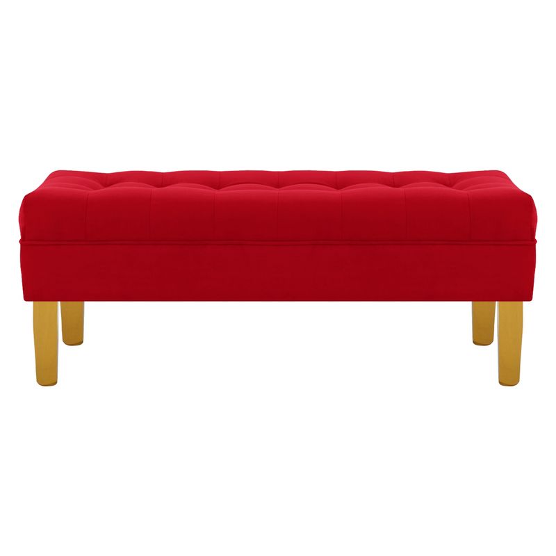 BODEVIR - Banqueta Wood 2C Felpa 01 Rojo
