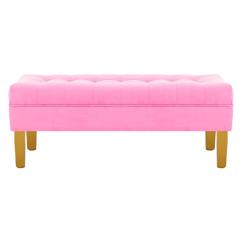 BODEVIR - Banqueta Wood 2C Felpa 01 Rosado