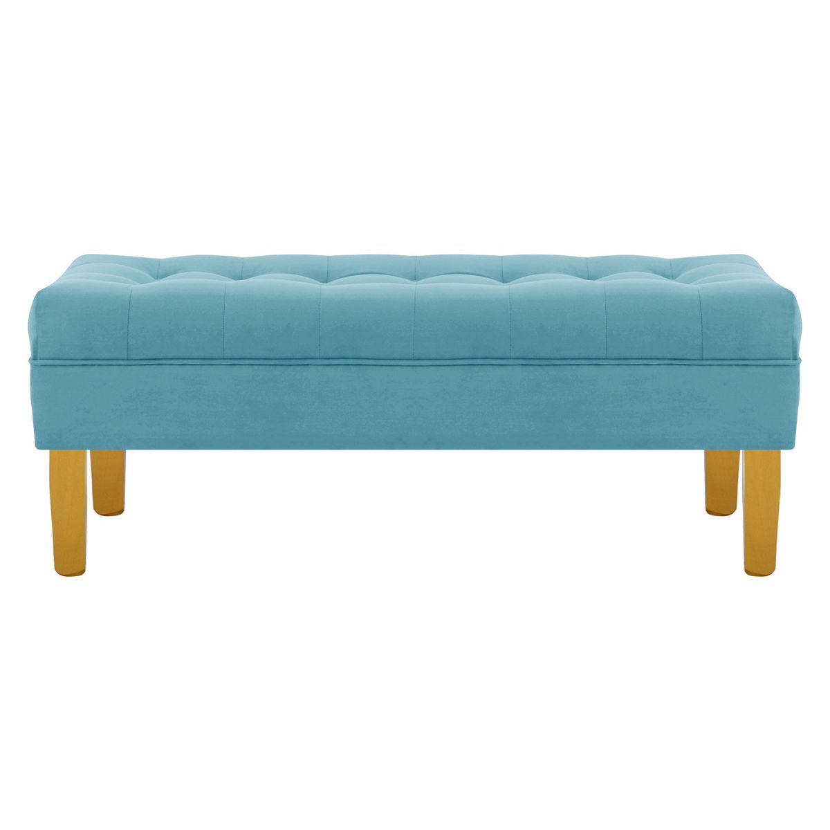 BODEVIR - Banqueta Wood 2C Felpa 01 Turquesa