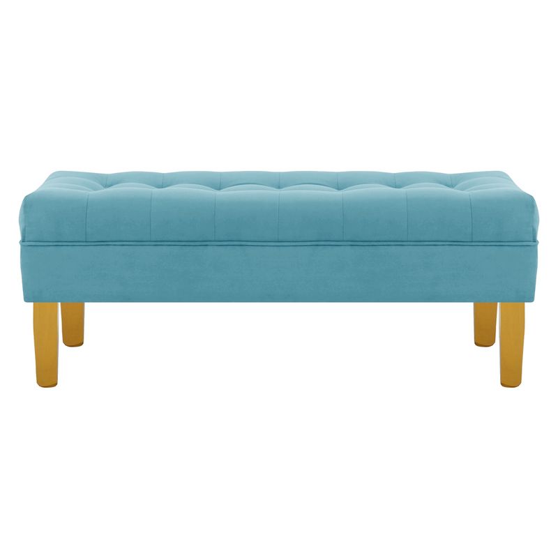BODEVIR - Banqueta Wood 2C Felpa 01 Turquesa