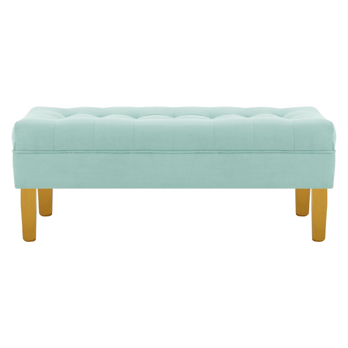 BODEVIR - Banqueta Wood 2C Felpa 01 Verde Agua