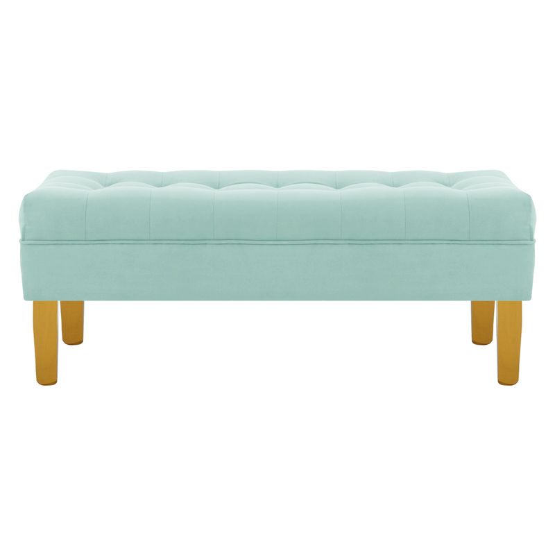 BODEVIR - Banqueta Wood 2C Felpa 01 Verde Agua
