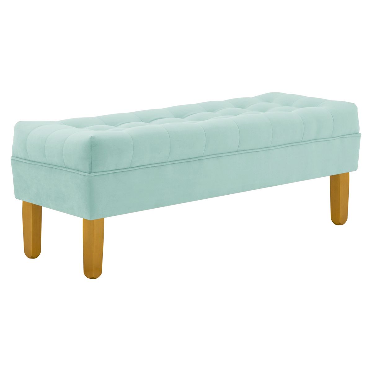 BODEVIR - Banqueta Wood 2C Felpa 01 Verde Agua