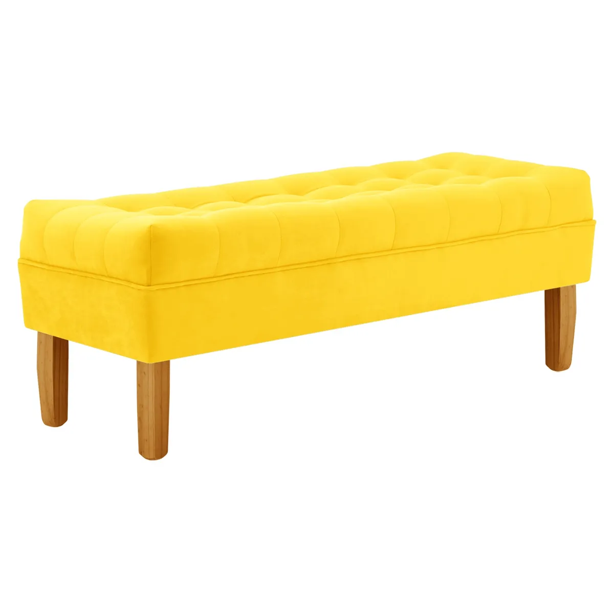 BODEVIR - Banqueta Wood 2C Felpa 04 Amarillo