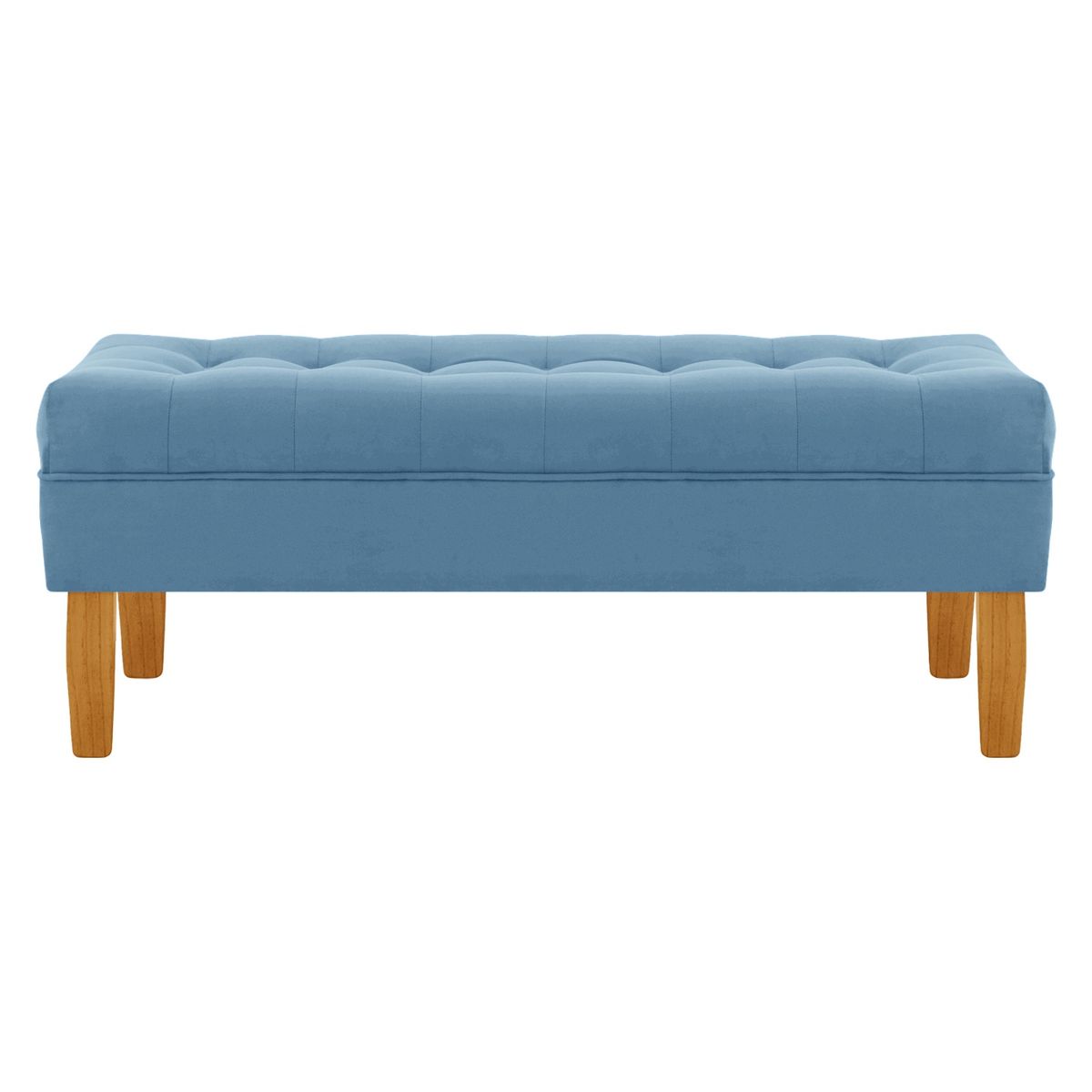 BODEVIR - Banqueta Wood 2C Felpa 04 Azul Petroleo