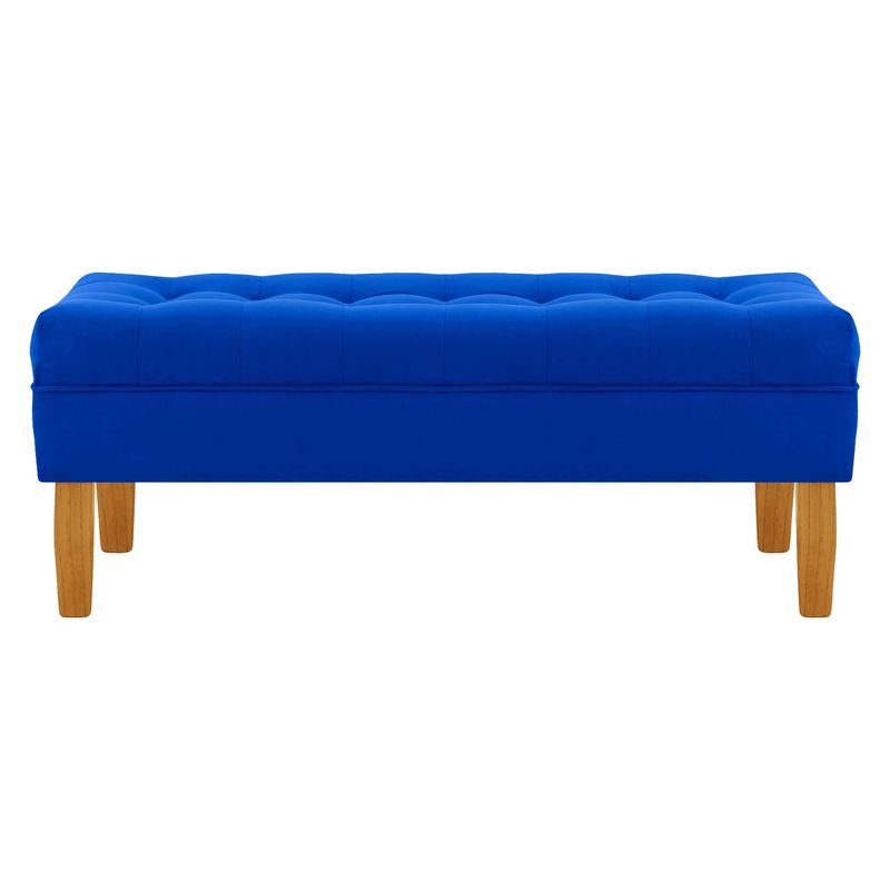 BODEVIR - Banqueta Wood 2C Felpa 04 Azul Rey