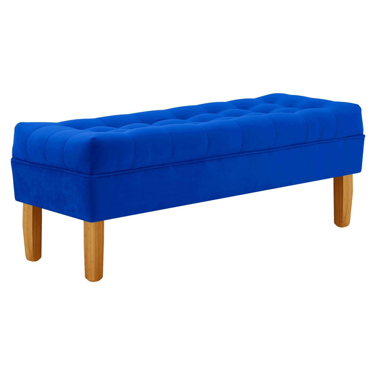 BODEVIR - Banqueta Wood 2C Felpa 04 Azul Rey