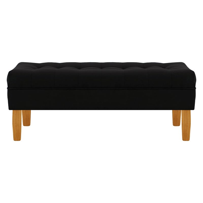 BODEVIR - Banqueta Wood 2C Felpa 04 Negro