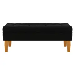 BODEVIR - Banqueta Wood 2C Felpa 04 Negro