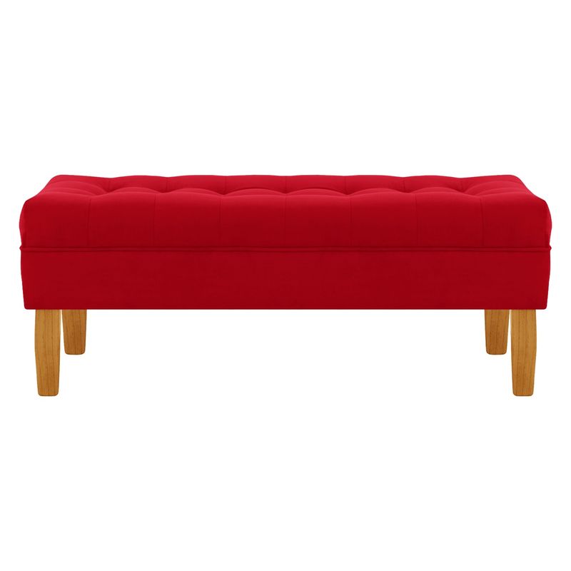 BODEVIR - Banqueta Wood 2C Felpa 04 Rojo