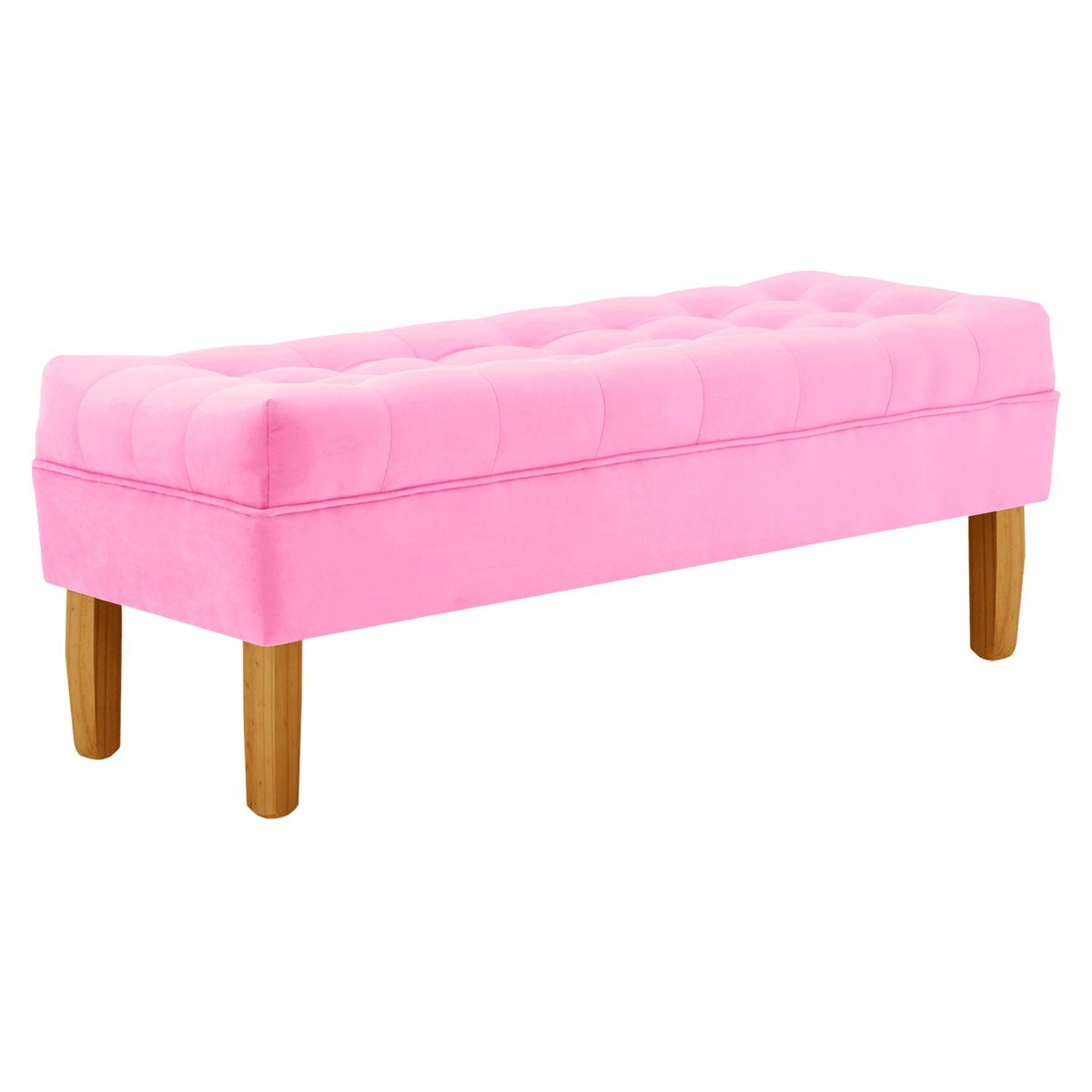 BODEVIR - Banqueta Wood 2C Felpa 04 Rosado