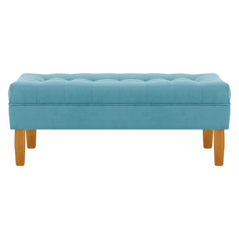 BODEVIR - Banqueta Wood 2C Felpa 04 Turquesa