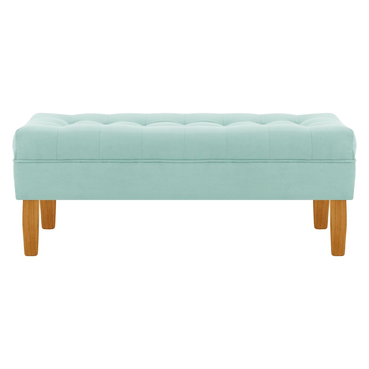 BODEVIR - Banqueta Wood 2C Felpa 04 Verde Agua