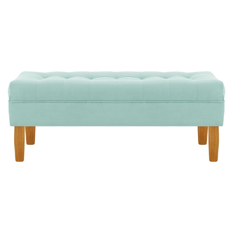 BODEVIR - Banqueta Wood 2C Felpa 04 Verde Agua