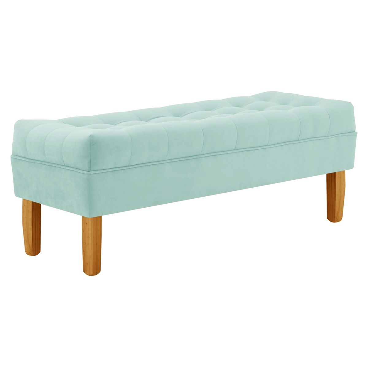 BODEVIR - Banqueta Wood 2C Felpa 04 Verde Agua