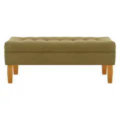 BODEVIR - Banqueta Wood 2C Felpa 04 Verde Musgo