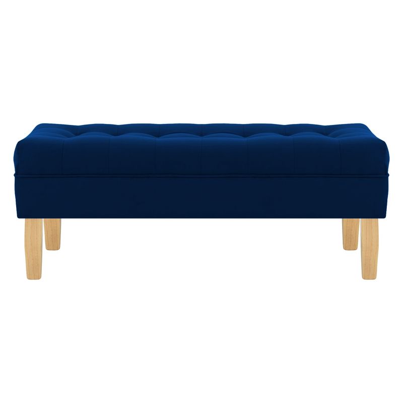 BODEVIR - Banqueta Wood 2C Felpa 05 Azul Marino