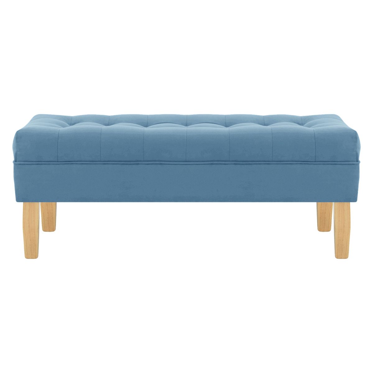 BODEVIR - Banqueta Wood 2C Felpa 05 Azul Petroleo