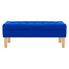 BODEVIR - Banqueta Wood 2C Felpa 05 Azul Rey