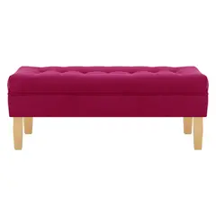 BODEVIR - Banqueta Wood 2C Felpa 05 Burdeo
