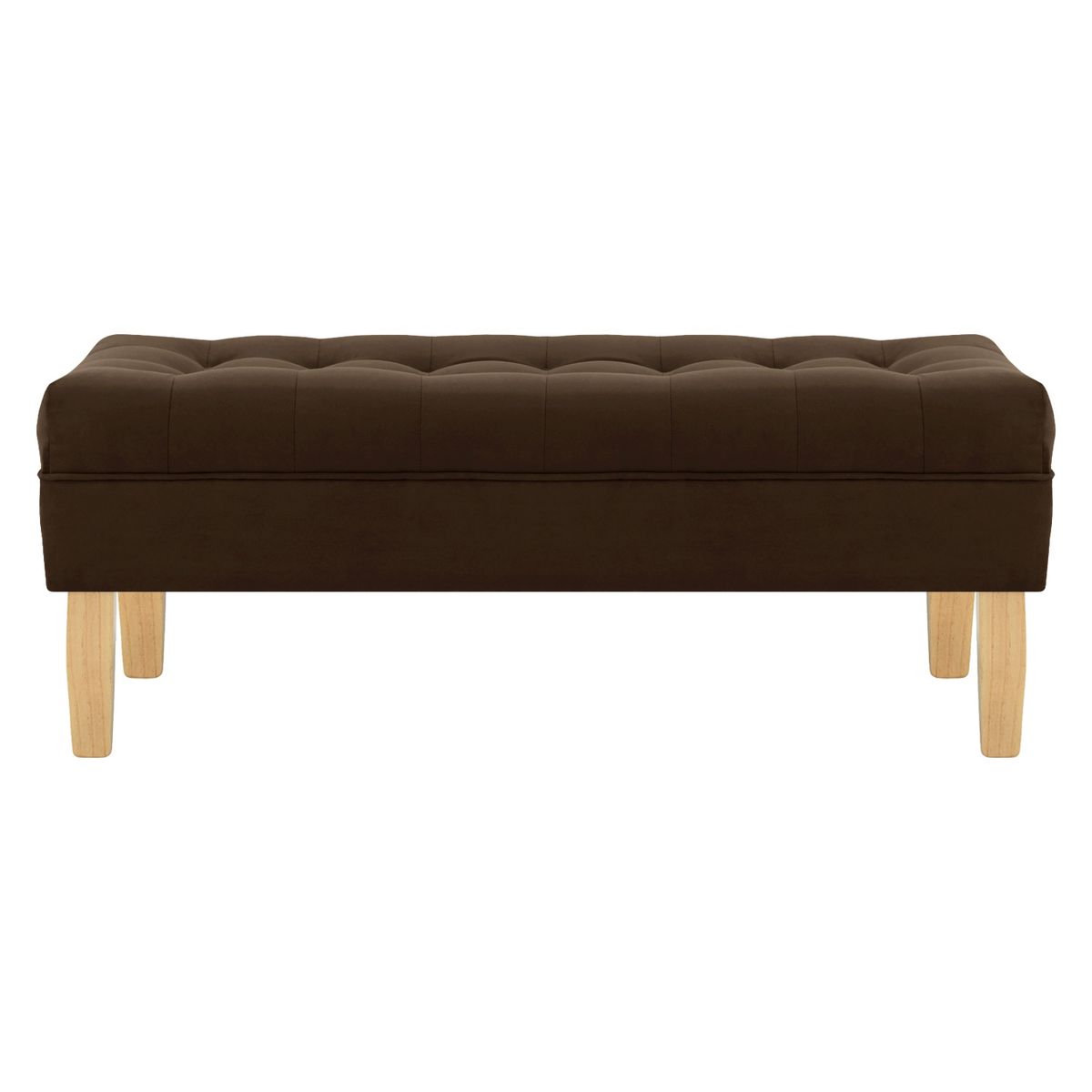 BODEVIR - Banqueta Wood 2C Felpa 05 Chocolate