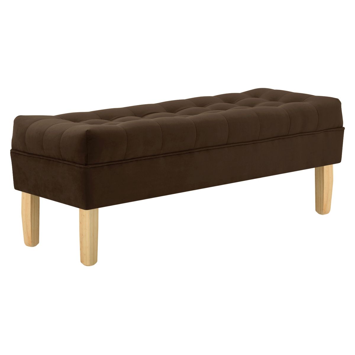 BODEVIR - Banqueta Wood 2C Felpa 05 Chocolate