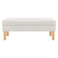 BODEVIR - Banqueta Wood 2C Felpa 05 Crudo