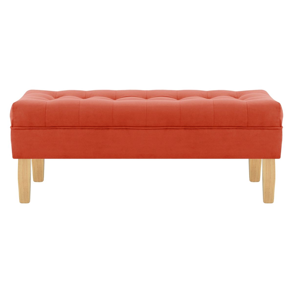 BODEVIR - Banqueta Wood 2C Felpa 05 Naranja