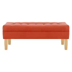 BODEVIR - Banqueta Wood 2C Felpa 05 Naranja