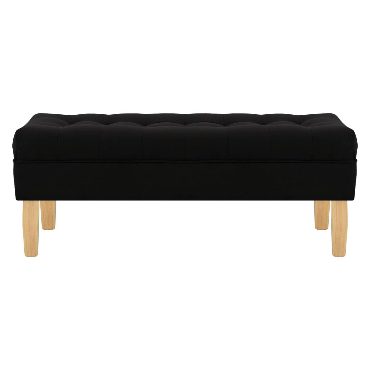 BODEVIR - Banqueta Wood 2C Felpa 05 Negro