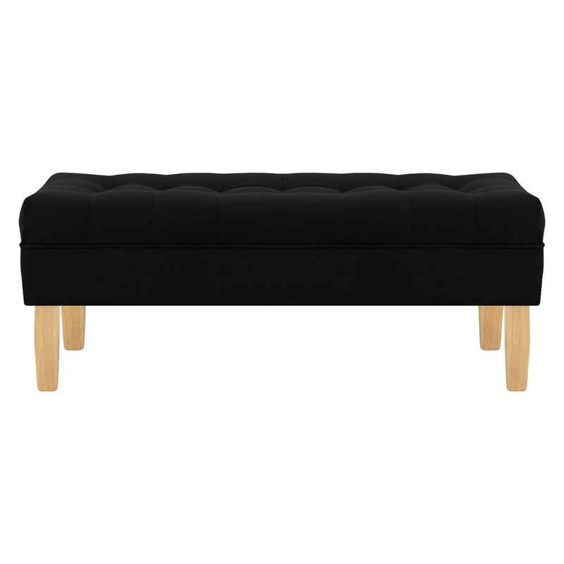 BODEVIR - Banqueta Wood 2C Felpa 05 Negro
