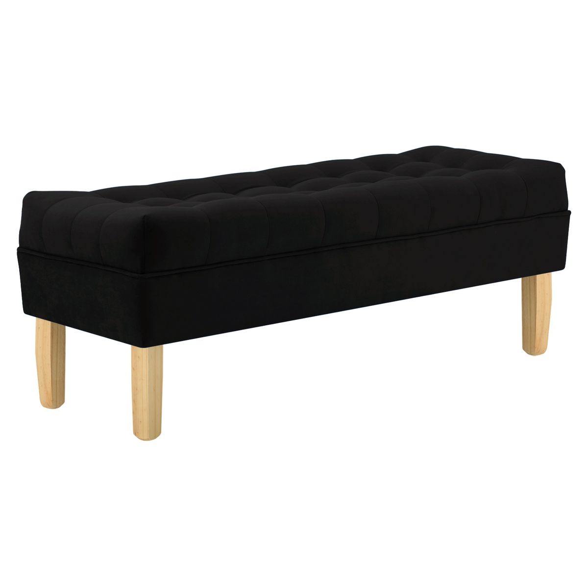 BODEVIR - Banqueta Wood 2C Felpa 05 Negro