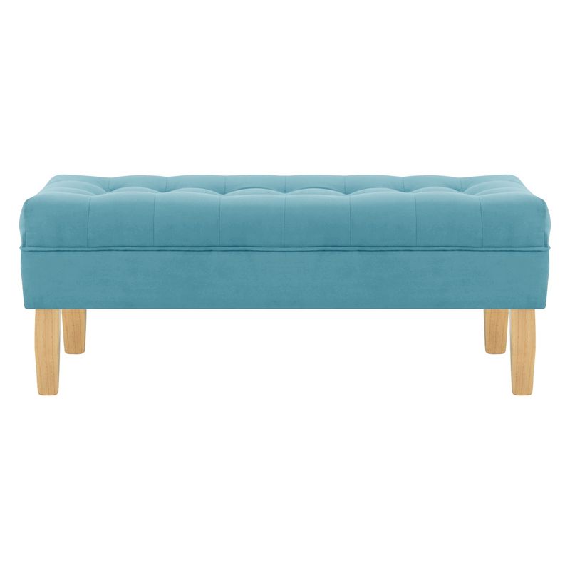 BODEVIR - Banqueta Wood 2C Felpa 05 Turquesa